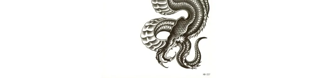 Китайский дракон, поддельные татуировки, водостойкая Временная наклейка для женщин и мужчин, сексуальная красота, боди-арт, крутая вещь, дешево, тонкая