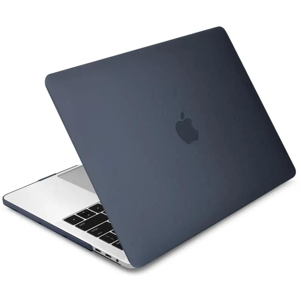 Премиум матовый чехол для MacBook Air 11 12 дюймов, рукав для ноутбука Macbook Pro 13 15 Touch Bar Touch ID+ чехол для клавиатуры - Цвет: black