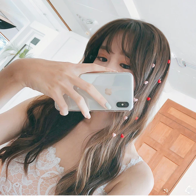 Korea Girls Sweet Heart Streamer BB Hairbrush Invisible Hair Combs Super Fairy Hairpin Accessories |