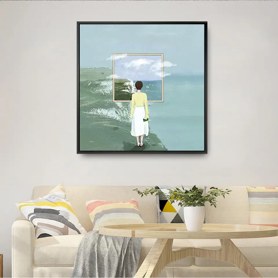 Home Decoration Painting Print Canvas Wall Art Picture Square Poster Oil Unframed Drawings Cartoon Potted plant | Дом и сад