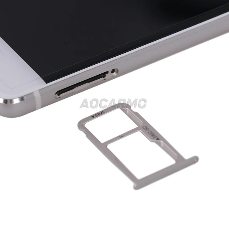 Aocarmo SD MicroSD держатель нано sim-карты лоток Слот для huawei P9 EVA-AL00 P9 Lite Запасная часть