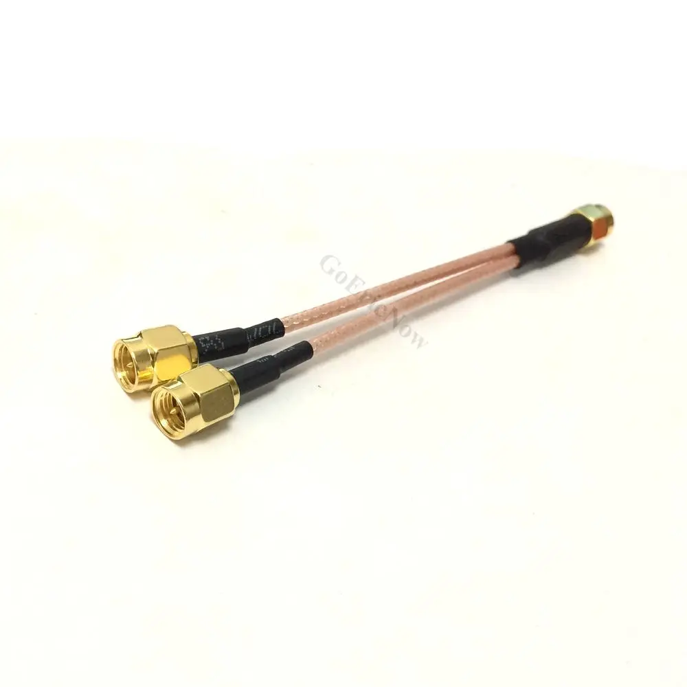 5 шт. RF коаксиальный RP SMA/ SMA штекер к Y 2x разъем сплиттер папа-папа суммирующий