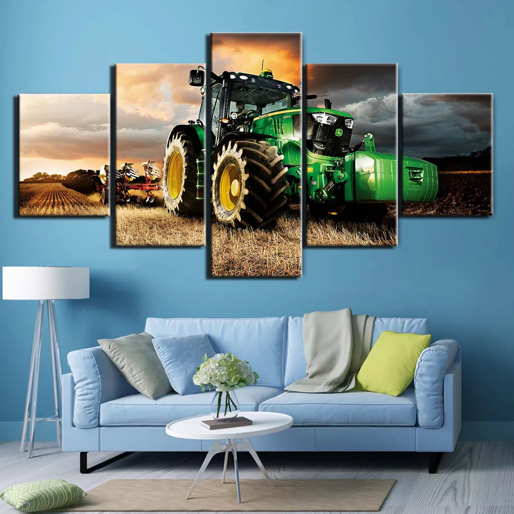 Холст Картина 5 шт. искусство трактор HD печатных wall art home decor холст картина печать