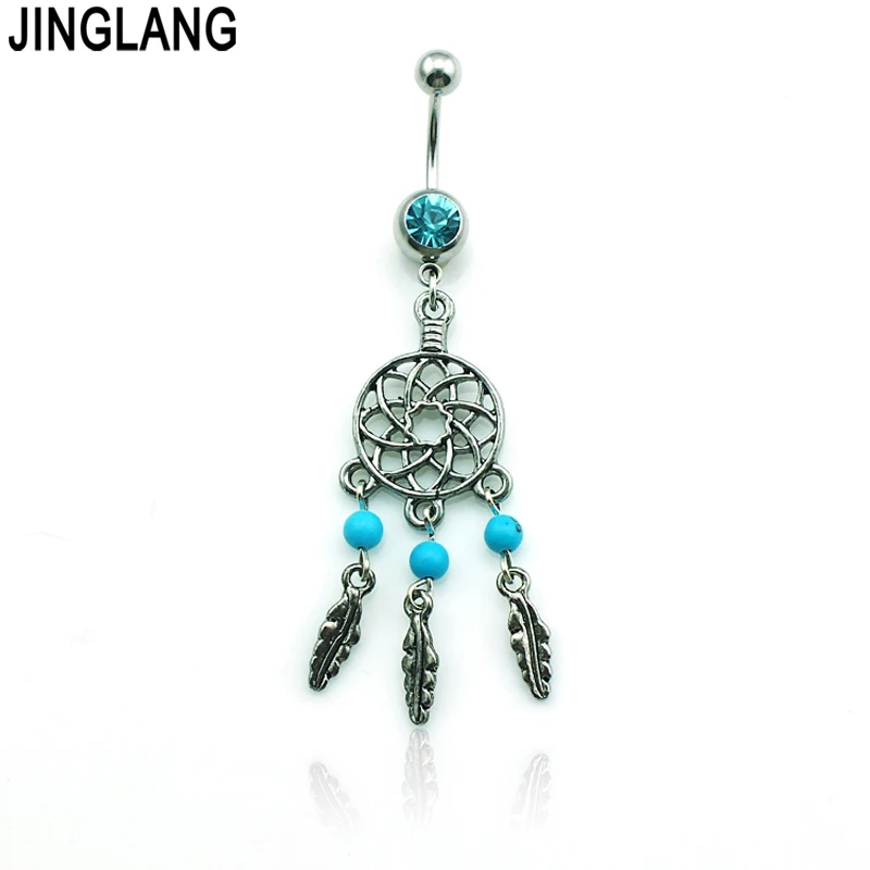 JINGLANG Новое поступление Кольца для пупка женское украшение пирсинга | Украшения и