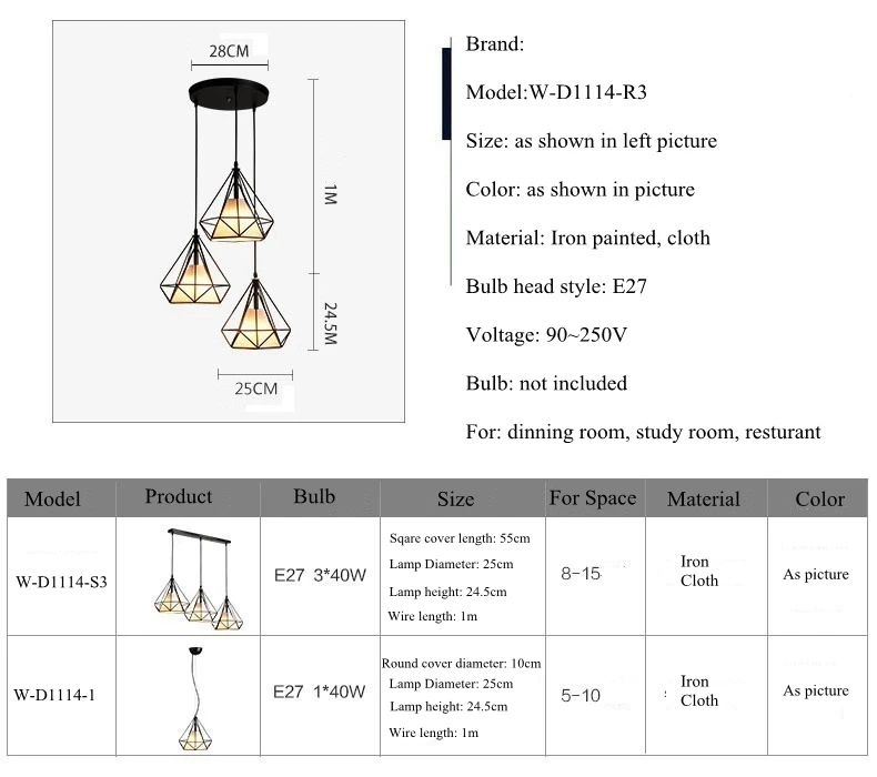 Modern Pendant Lamp Light Iron Frame Lights for Kitchen Island Dining Room Home Decoration luminaire | Лампы и освещение