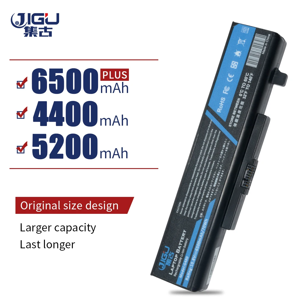 

JIGU 6Cells New Battery L11L6Y01 L11S6Y01 For Lenovo Y480P Z380AM Y580NT G485A G410 Y480A Y480 Y580 G480 G485G Z380 Y480M G580