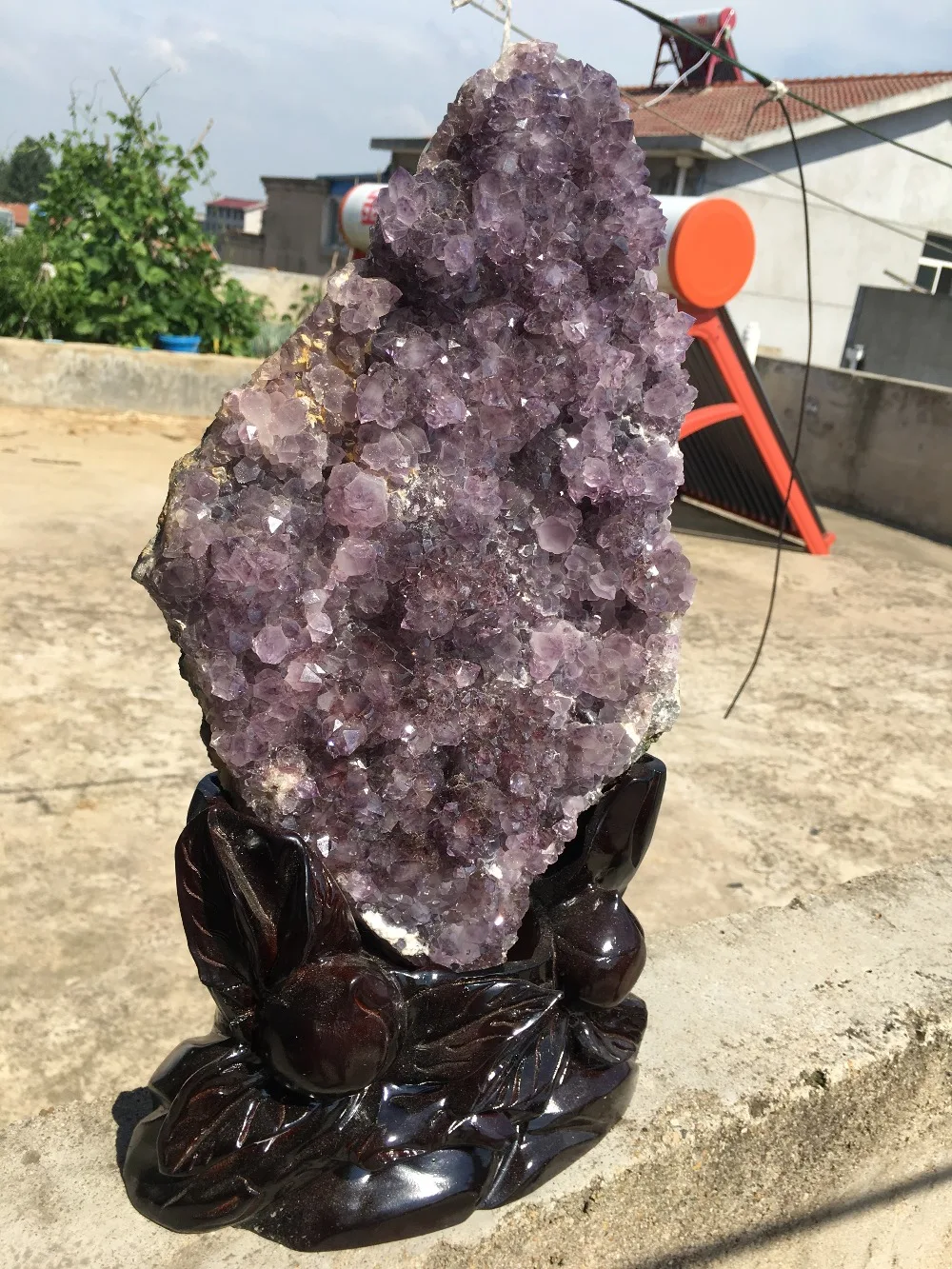 4 кг Большой Размеры натуральный аметист красивый фиолетовый Кварц Geode Кристалл