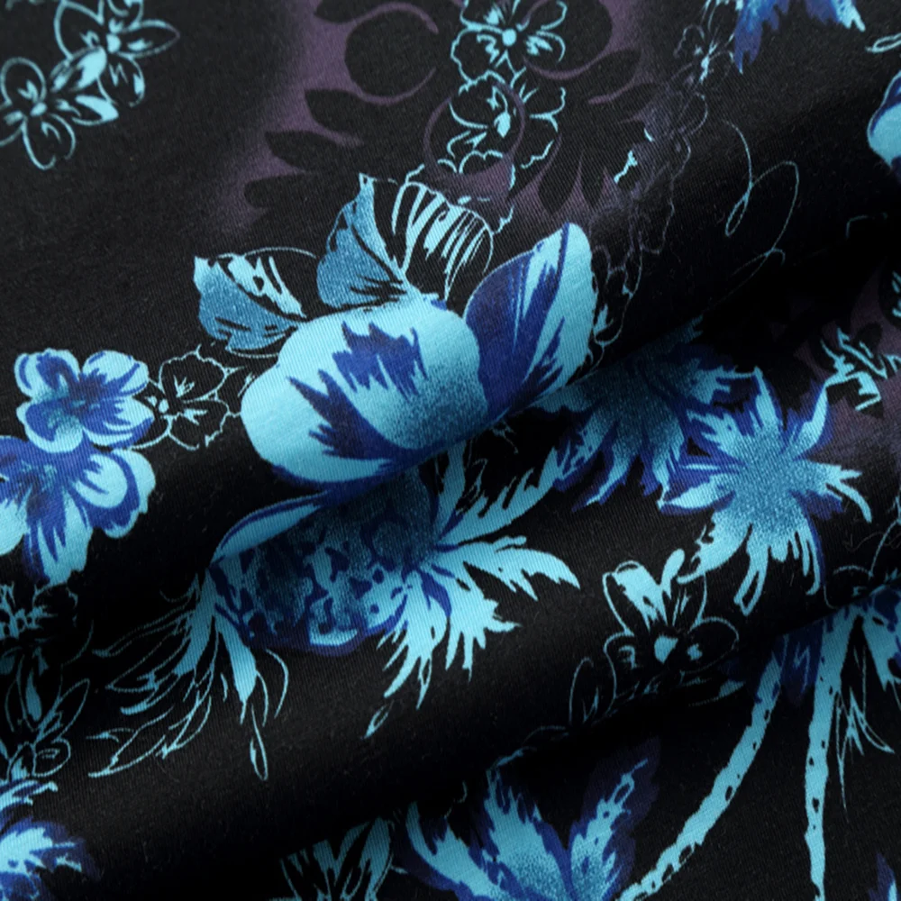 

Summer Men's Short Colorful Sleeve Beach Hawaiian Shirts Casual Flower Floral Shirts Plus Size 6XL New Men's Clothing Fashion