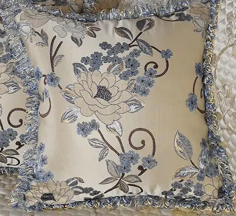 F 50x50cm Синие красные цветы наволочка высокого качества Бархатные чехлы на декоративные подушки наволочки - Цвет: F 50x50cm