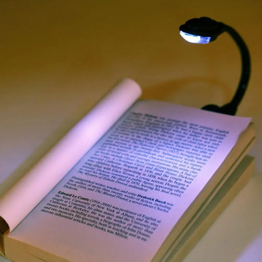 1 Pc Portable LED Reading Light Book Table Lamp Desk Mini Flexible Clip On For Kindle Notebook for Night | Освещение
