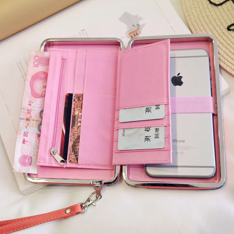 Кошелек женский известные бренды держателей карт карман для сотового телефона