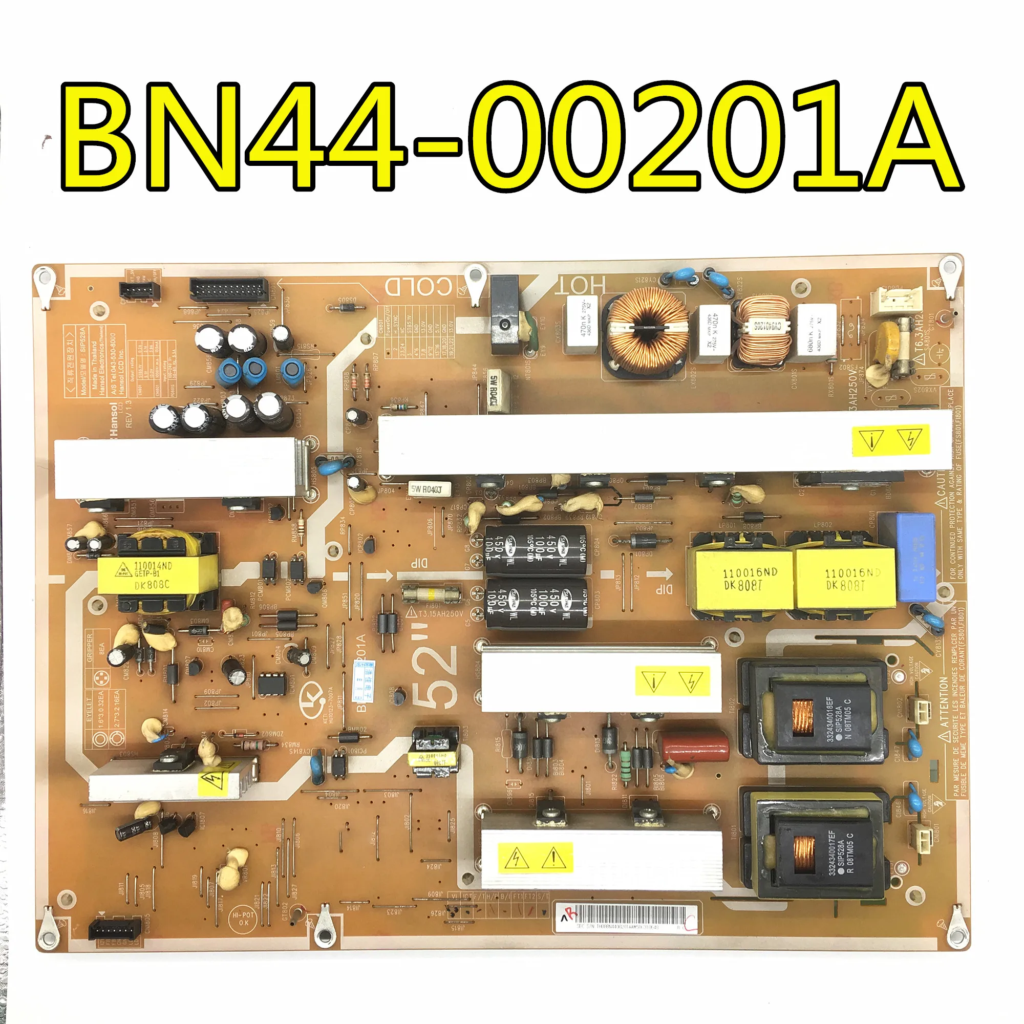 Оригинальный 100% тест для samgsung LA52A550 BN44 00201A 00200A SIP528A LTF520HB01 плата питания|Зарядные