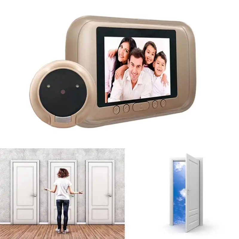 3,5 в ЖК-дисплей дверной звонок 1MP 720 P HD 90 градусов видео-глаза дверной глазок Система безопасности ИК ночного видения дверной глазок с камерой