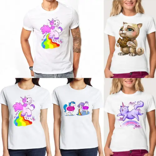Новинка 2018 британская Большая мужская и женская футболка с рисунком единорога