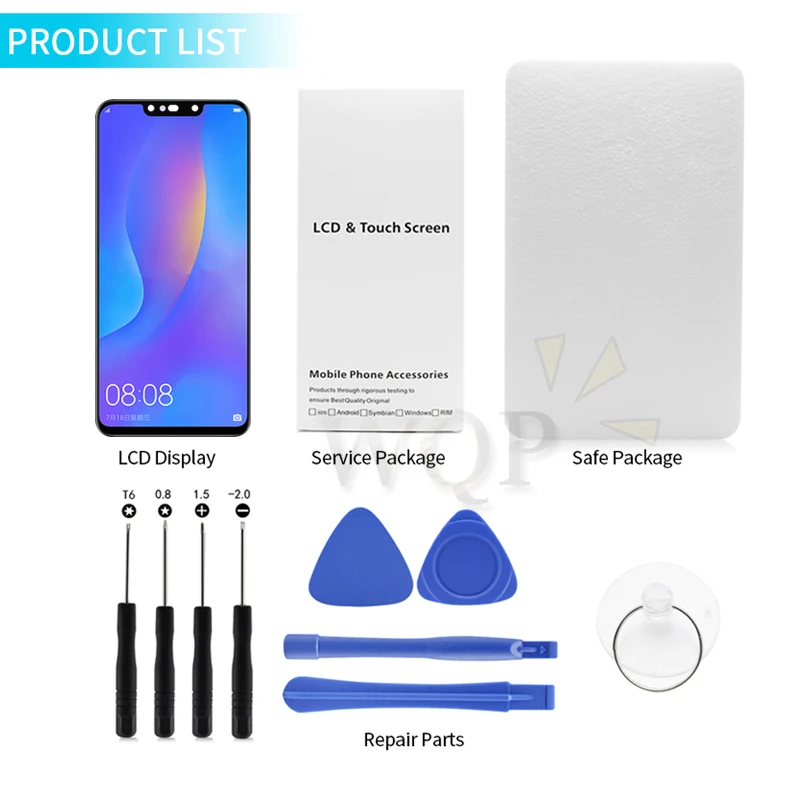 Оригинальный сменный экран для Huawei Nova 3i + рамка дигитайзер сенсорного экрана в