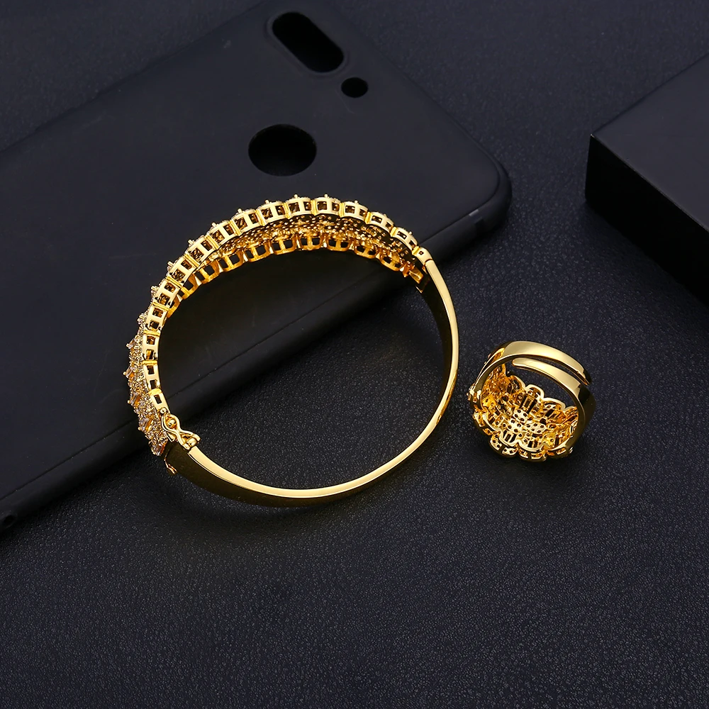 Jankely браслеты из колец золотого цвета наборы Дубай серебряные свадебные