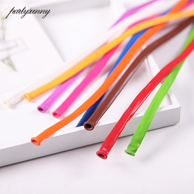 100 шт. случайная Многоцветный Длинные Воздушные шары DIY творческий ручной шар для