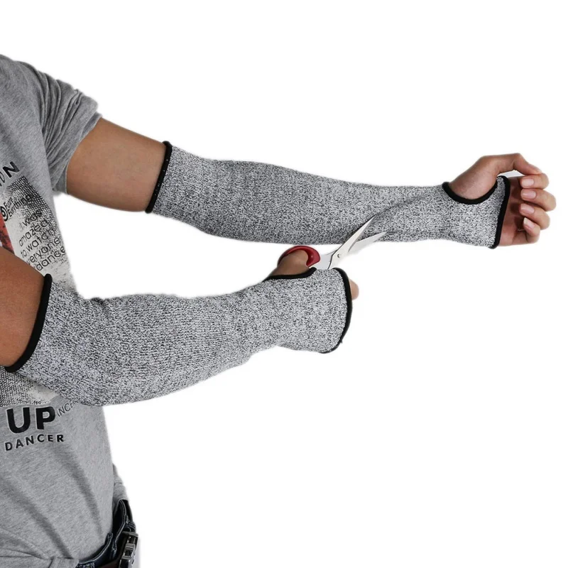 Thumb wrist buckle Gray Safety Cut Heat Resistant Arm Sleeves Protection Guard Armband | Спорт и развлечения