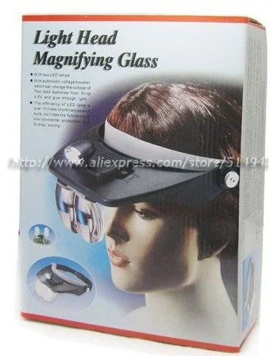 Бесплатная доставка светодиодные лампы головной шлем увеличительное стекло |