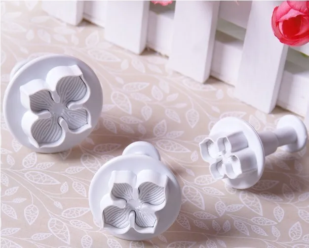 Слива цветок Клевер шаблон пластик 3D стерео печенье Die Весна сахар тиснение