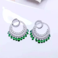 big aaa cubic zirconia sparkling beautiful drop dangle earrings party jewelry for women girls gifts wedding accessories e 162