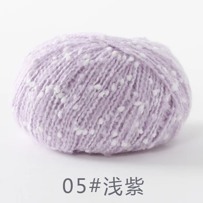 light purple 50 г/мяч красочные чесаные мягкие детские хлопчатобумажная пряжа молочного цвета волокна бархат пряжа для ручного вязания вязальная пряжа для вязания Шарфы Шапки - Цвет: light purple