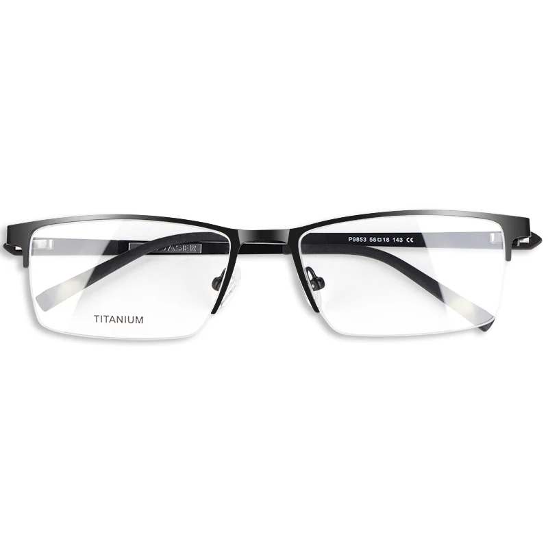 

Upgrade Business Men Glasses Frame,Square Metal Half Optical Eyeglasses, Big Face Prescription Eyewear Frame,Custom glasses Lens