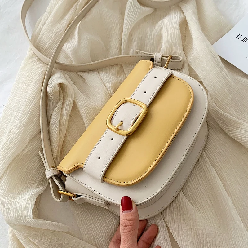 Из искусственной кожи контрастных цветов дизайнерские сумки через плечо Для