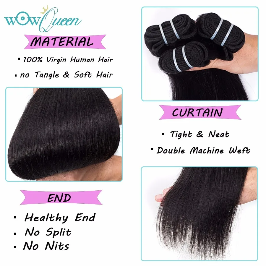 Малайзийские Виргинские Волосы Прямые 3 Шт. 7А Норки Малайзии MS Лула Волос Девы