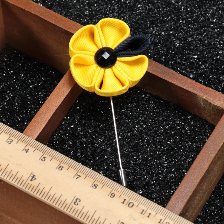 100 шт./лот индивидуальный заказ мужские цветок канзаши с булавка на лацкан в форме