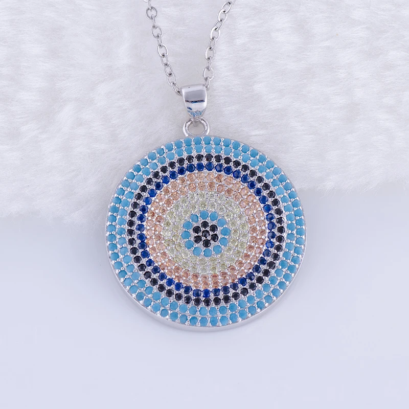 Роскошное ожерелье JUYA с разноцветным кулоном из фианита и кристаллов для женщин