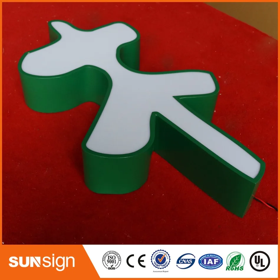 Индивидуальный стиль кофейного магазина 3d светодиодные буквы из нержавеющей