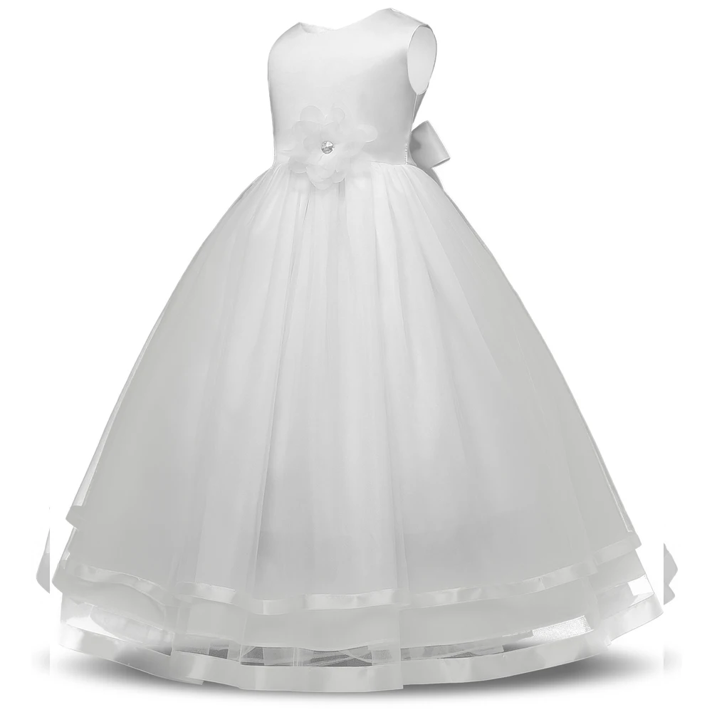 Детская одежда детская для девочек кружевное платье с цветами на свадьбу