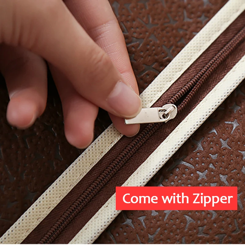 Тисненая Нетканая ткань пылезащитный чехол висячая сумка с молнией для одежды