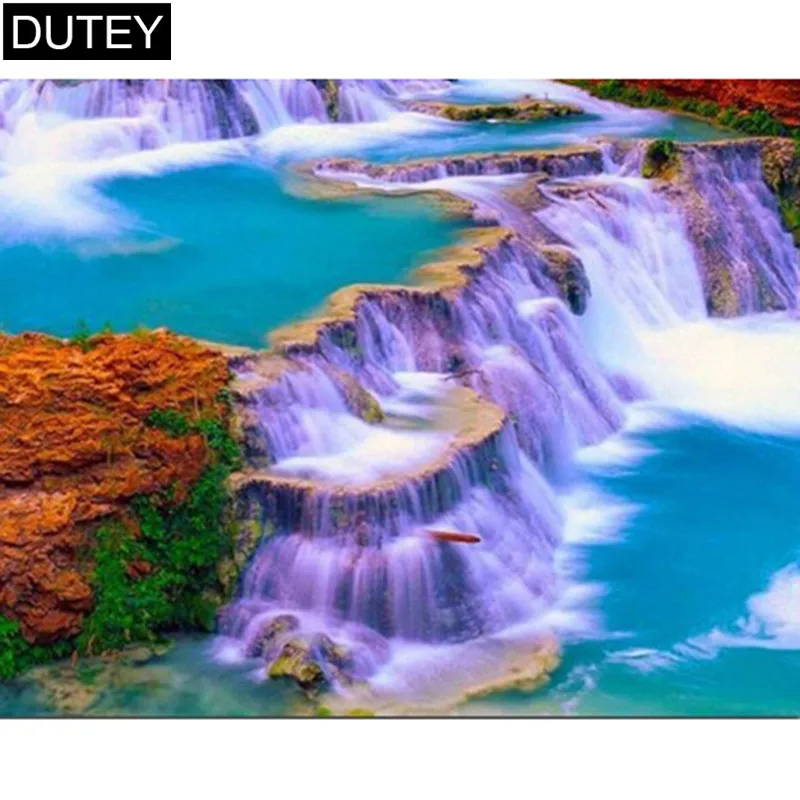 Алмазная 5D картина Great Falls полноразмерная/круглая вышивка крестиком мозаика
