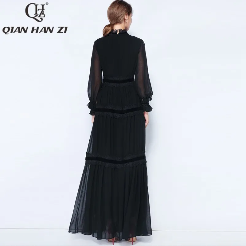 Цянь Хан Zi Новый 2020 высокого качества дизайнерское подиум макси платье для