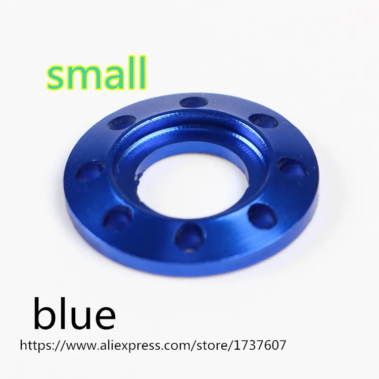blue small 6 шт. мотоциклетная винтовая прокладка с винтовой крышкой, полый винт, фланец, прокладка, декоративная арматура, противоскользящие зубья, диаметр 11 мм/14 мм - Цвет: blue small