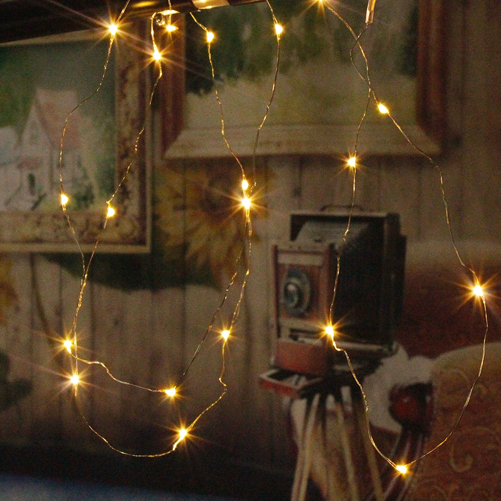 2 м светодио дный светодиодные провода струнные огни водостойкая батарея Фея