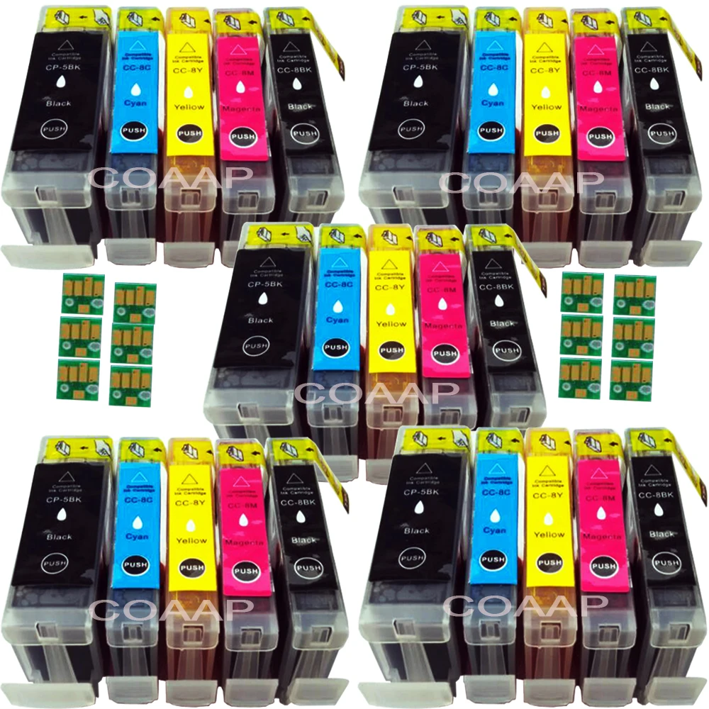 Картридж 25x PGI-5 CLI-8 совместимый с принтером canon iX4000 ix5000 MX700 MX850 MP500 MP510 MP520 MP530 MP600 |
