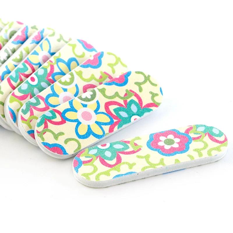 STZ 20 штук Пилочки для ногтей комплект шлифовальная Полировочная и розовыми