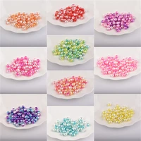 50pcs 6mm multicolour round pearl abs straight hole imitation pearl beads for diy jewelry necklace handmade making