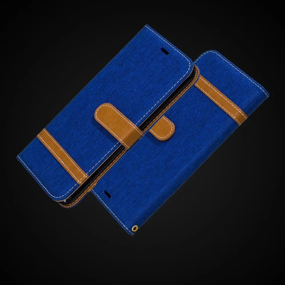 Чехол для Xiaomi Redmi Note 7 Pro глобальная версия матовая джинсовая кожаная откидная