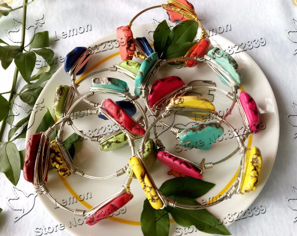 Dulipyu Провода Обёрточная бумага Серебряный браслет-Бурбон boweties вдохновил-семинолов большой камень Провода Обёрточная бумага ped браслет dy21