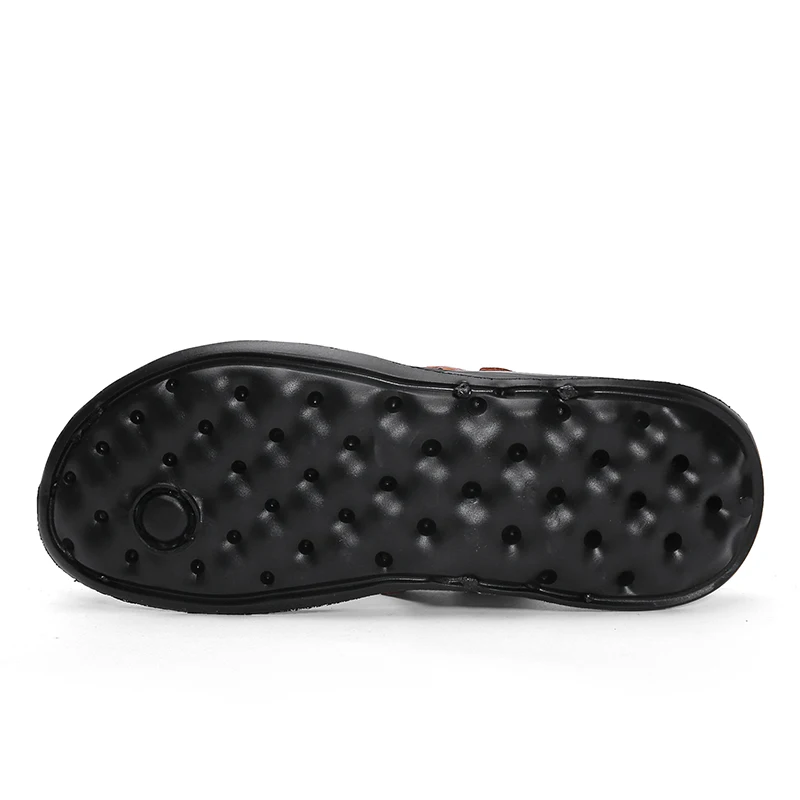 Чжи Юэ шлепанцы летние мужские сандалии ручной работы кожаные пляжные Для мужчин