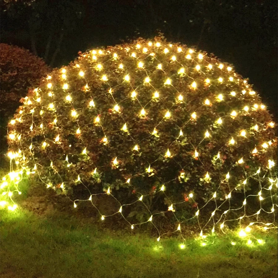 

BEIAIDI 2X2M 144 LED Net Mesh Fairy web String Light twinkle lamp Outdoor Party Garden Christmas Tree-wrap Wedding Garland Light