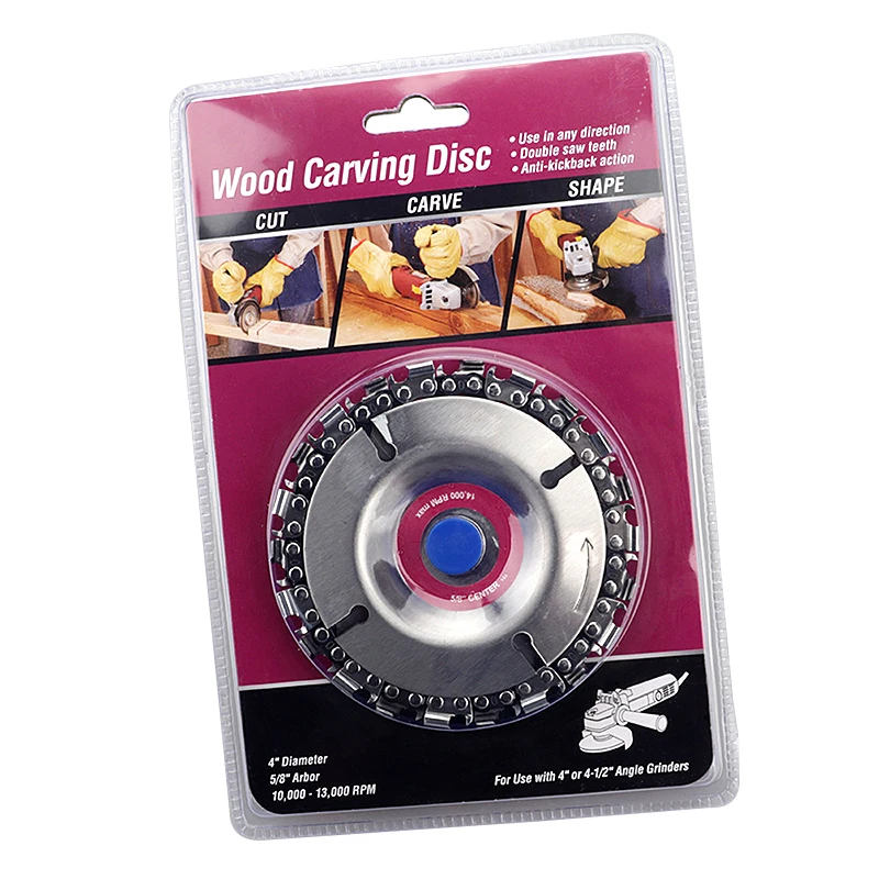 Дерево пластик 4 дюймов 22 зуб шлифовальник диск тонкой цепная пила дюйма угол