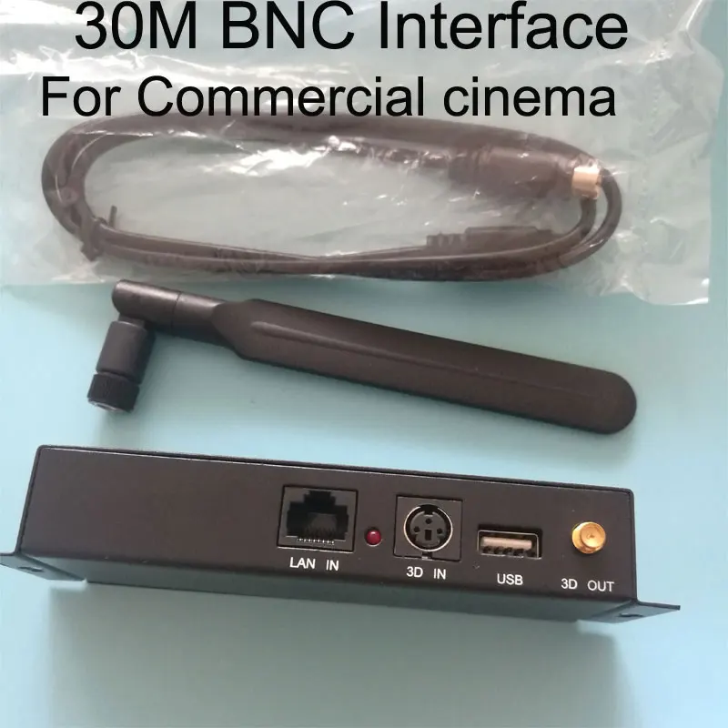 30M BNC Interface 2,4 г 3D очки+ проектор RF 2,4 г радиочастотный 3D передатчик светодиодный кинотеатр VESA синхронизированный Bluetooth инфракрасный 3D передатчик - Цвет: 30M BNC Interface