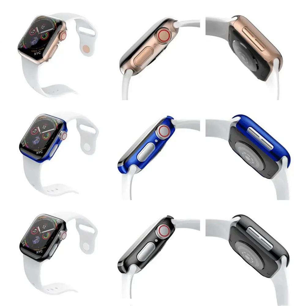 Чехол для часов Apple Watch 4, 44 мм, 40 мм, чехол для ПК, Защита экрана для iWatch 5, защитный чехол, ремешок для часов, аксессуары