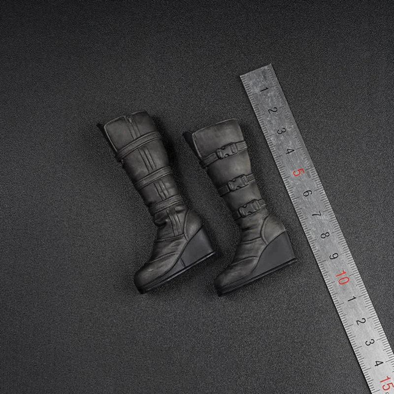 Масштаб 1/6 модные женские ботинки для девушек черные коричневые модель подходит