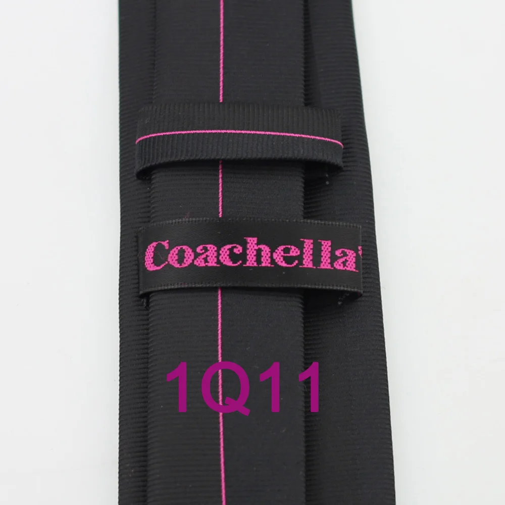 Галстуки YIBEI Coachella черный галстук тонкий розовый в Вертикальную Полоску